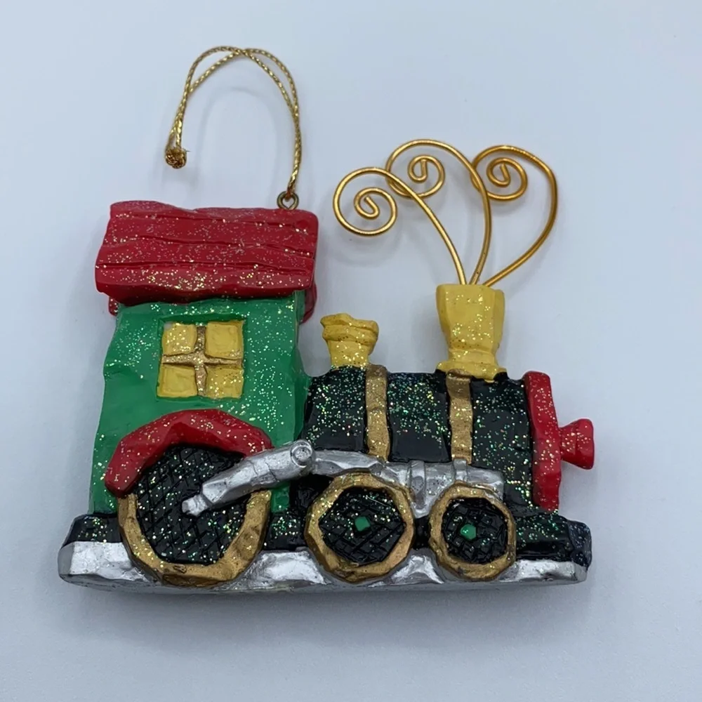Avon 1998 Folkart Sparkle Ornament Set of 3 Christmas